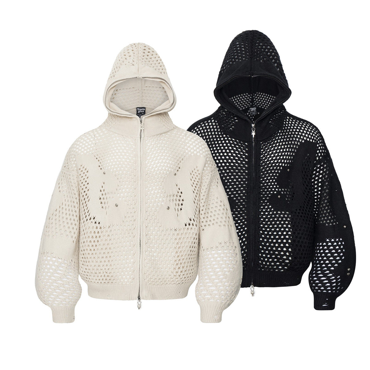 Webcore Open-Knit Zip Hoodie , - Streetwear Hoodie - Slick Street
