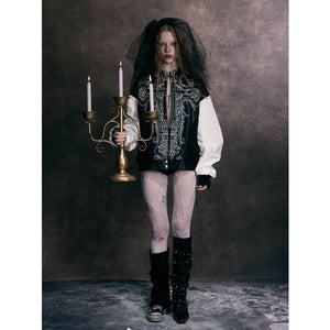 Cross Embroidery Leather Varsity Jacket , - Streetwear - Slick Street