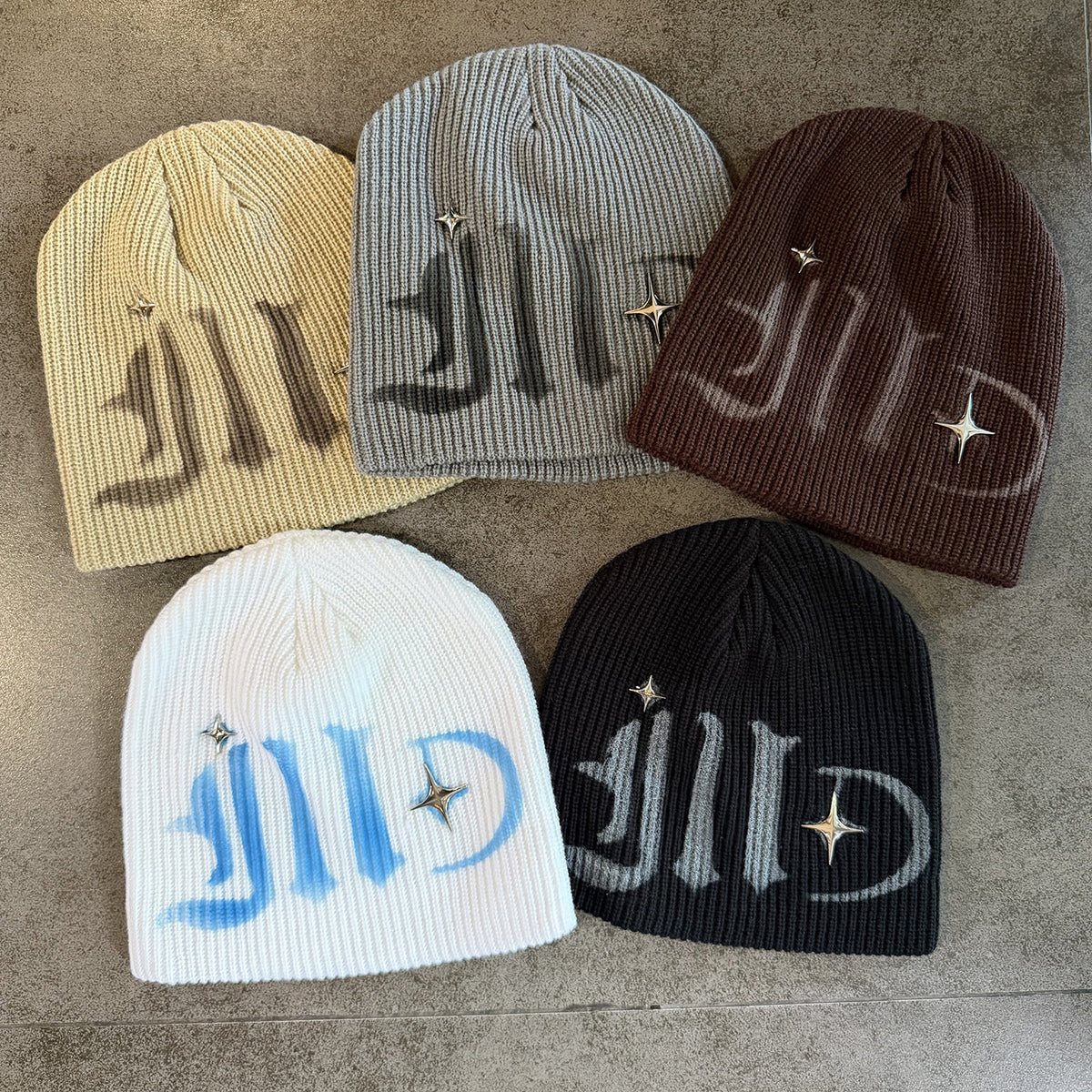 Metallic Star Beanie