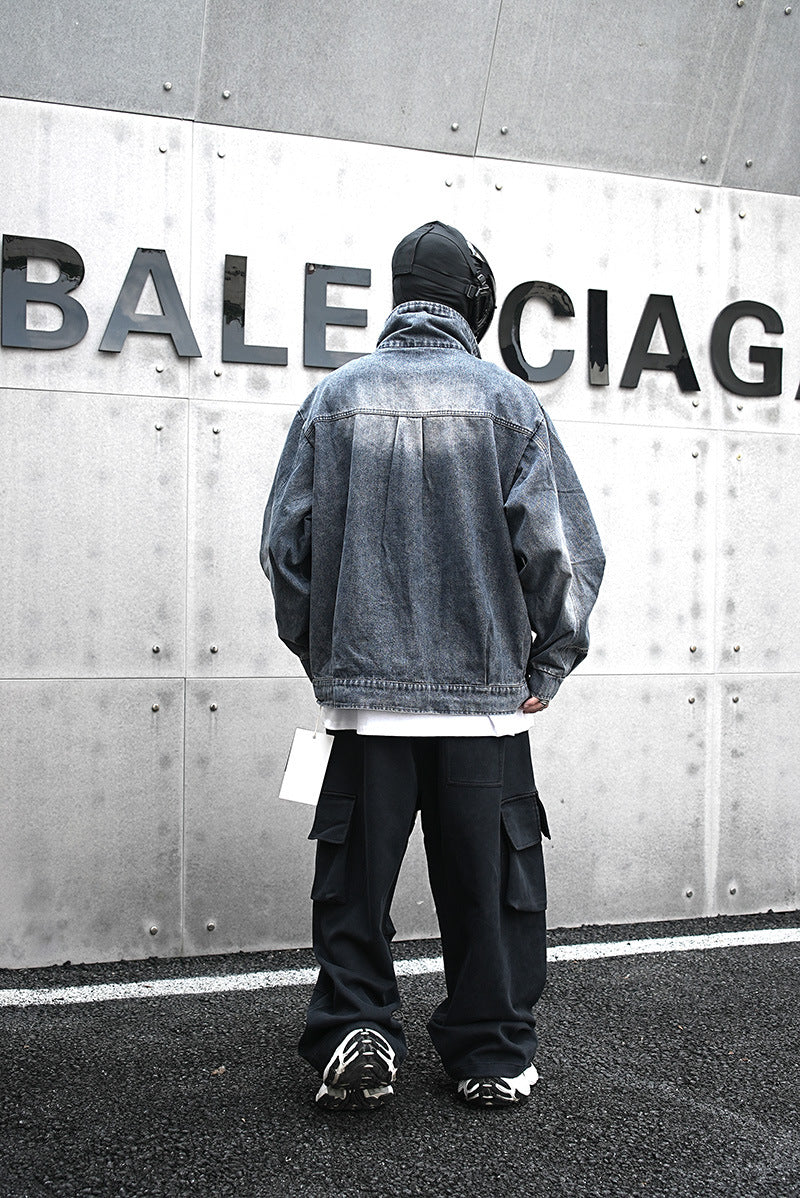 Heavy Duty Loose Denim Jacket , - Streetwear Jacket - Slick Street