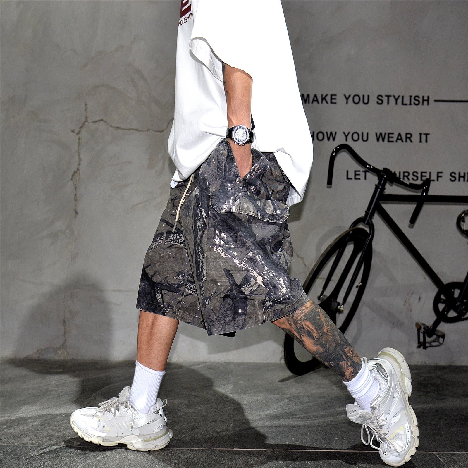 Terrain Camo Cargo Shorts , - Streetwear Shorts - Slick Street