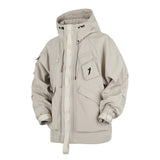 Night Industry Urban Techwear Jacket Khaki, XS - Streetwear Jacket - Slick Street