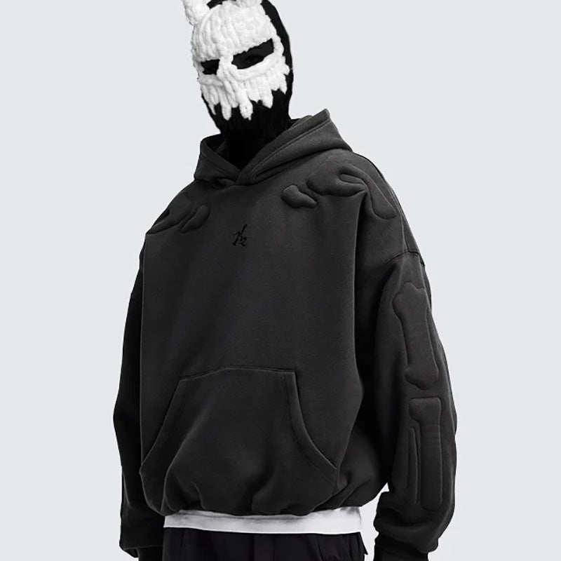 Skeleton 'Underworld' 3D Hoodie Black, XS - Streetwear - Slick Street