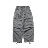 Loose Fit Cotton Baggy Cargo Pants Gray, XS - Streetwear Cargo Pants - Slick Street