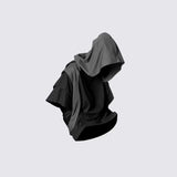 Two Piece Distressed Hooded T-Shirt Black, XS - Streetwear T-Shirt - Slick Street
