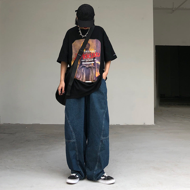 Vintage VA1 Oversized Denim Jeans , - Streetwear Jeans - Slick Street