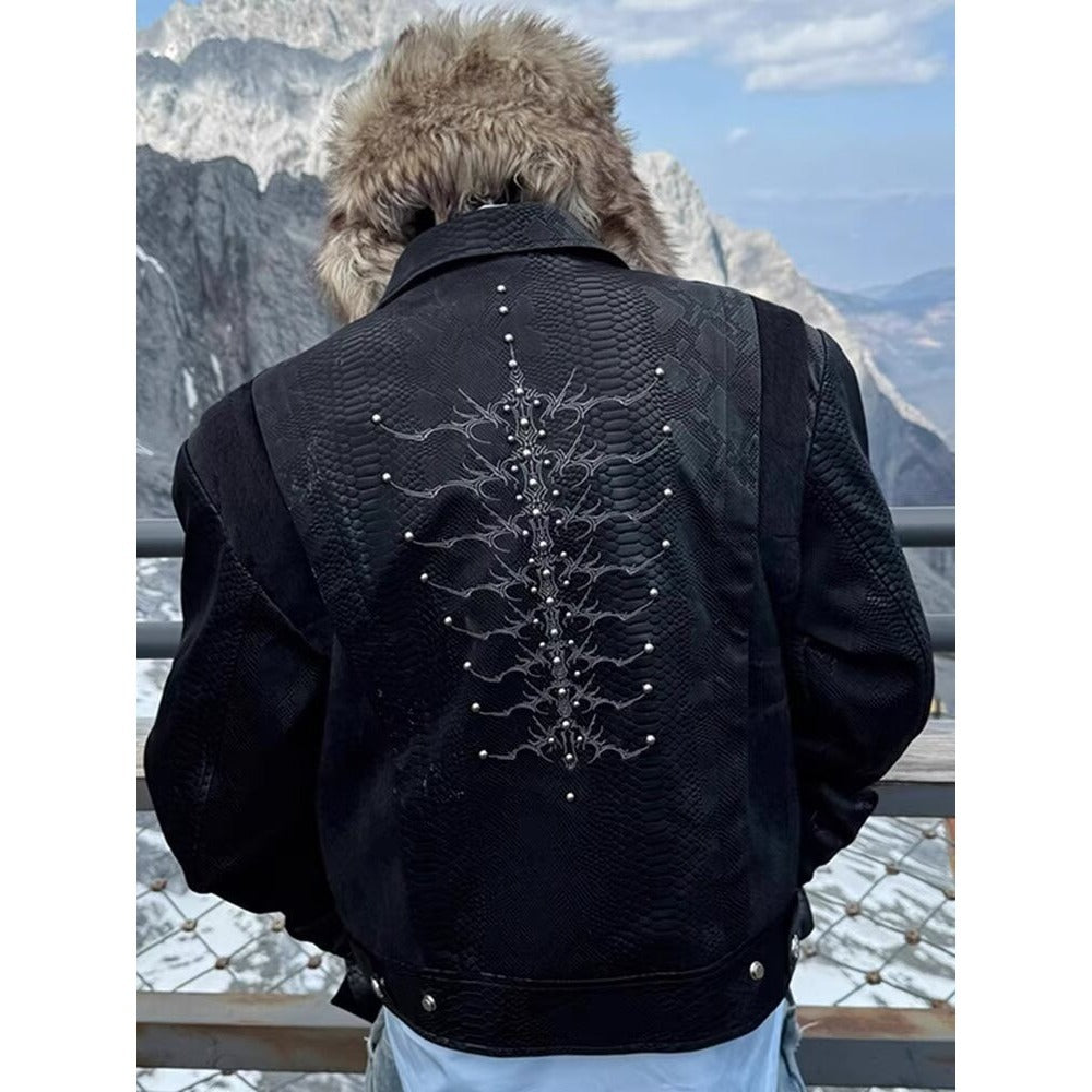Toren Snakeskin Jacket , - Streetwear Jacket - Slick Street