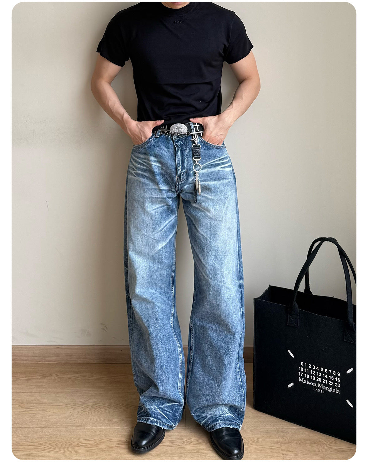 Blue Line Washed Jeans