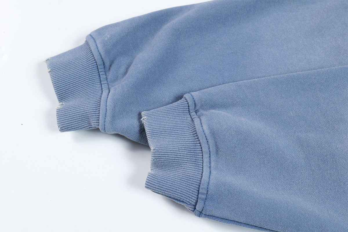 77 Distressed Washed Hoodie