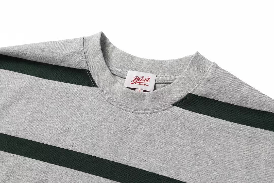 Retro Heavyweight Striped Cotton Tee , - Streetwear T-Shirts - Slick Street