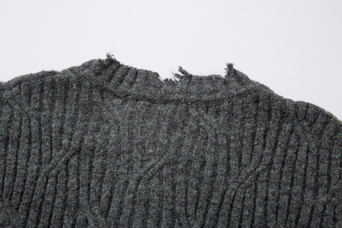 Ronan Distressed Knit Long Sleeve