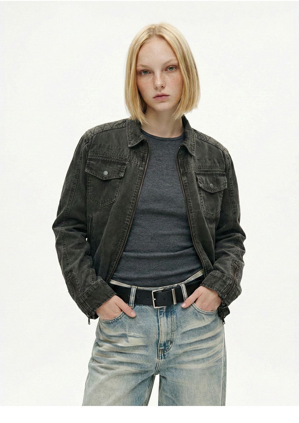 Cory Workwear Zip Jacket , - Streetwear Jacket - Slick Street