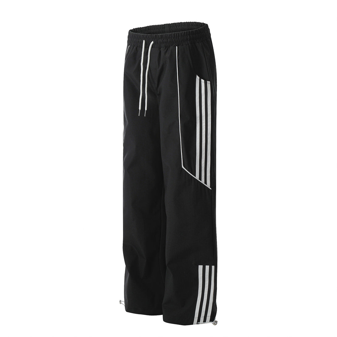 Retro Stripe Track Pants , - Streetwear Joggers - Slick Street