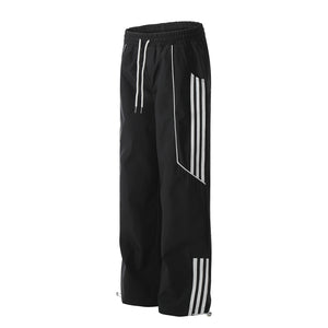 Retro Stripe Track Pants , - Streetwear Joggers - Slick Street