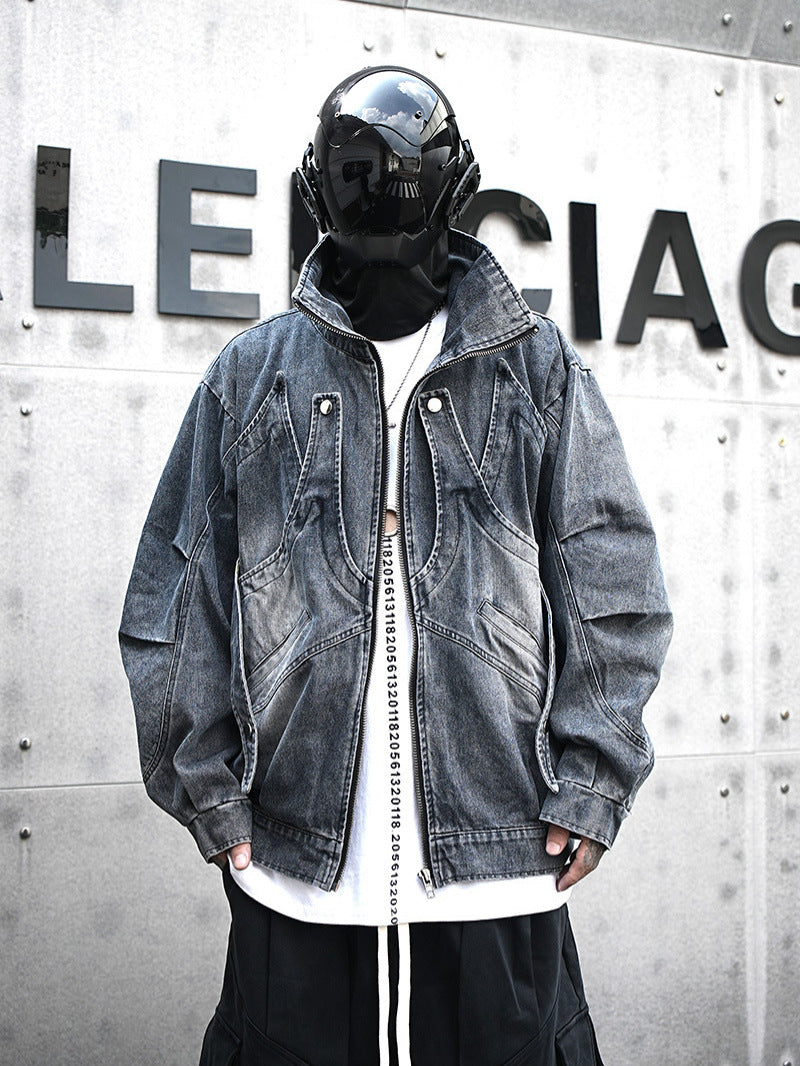 Heavy Duty Loose Denim Jacket , - Streetwear Jacket - Slick Street