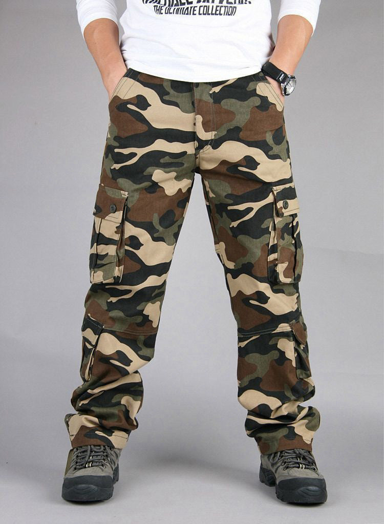 CA26 Tactical Camo Cargo Pants , - Streetwear Pants - Slick Street