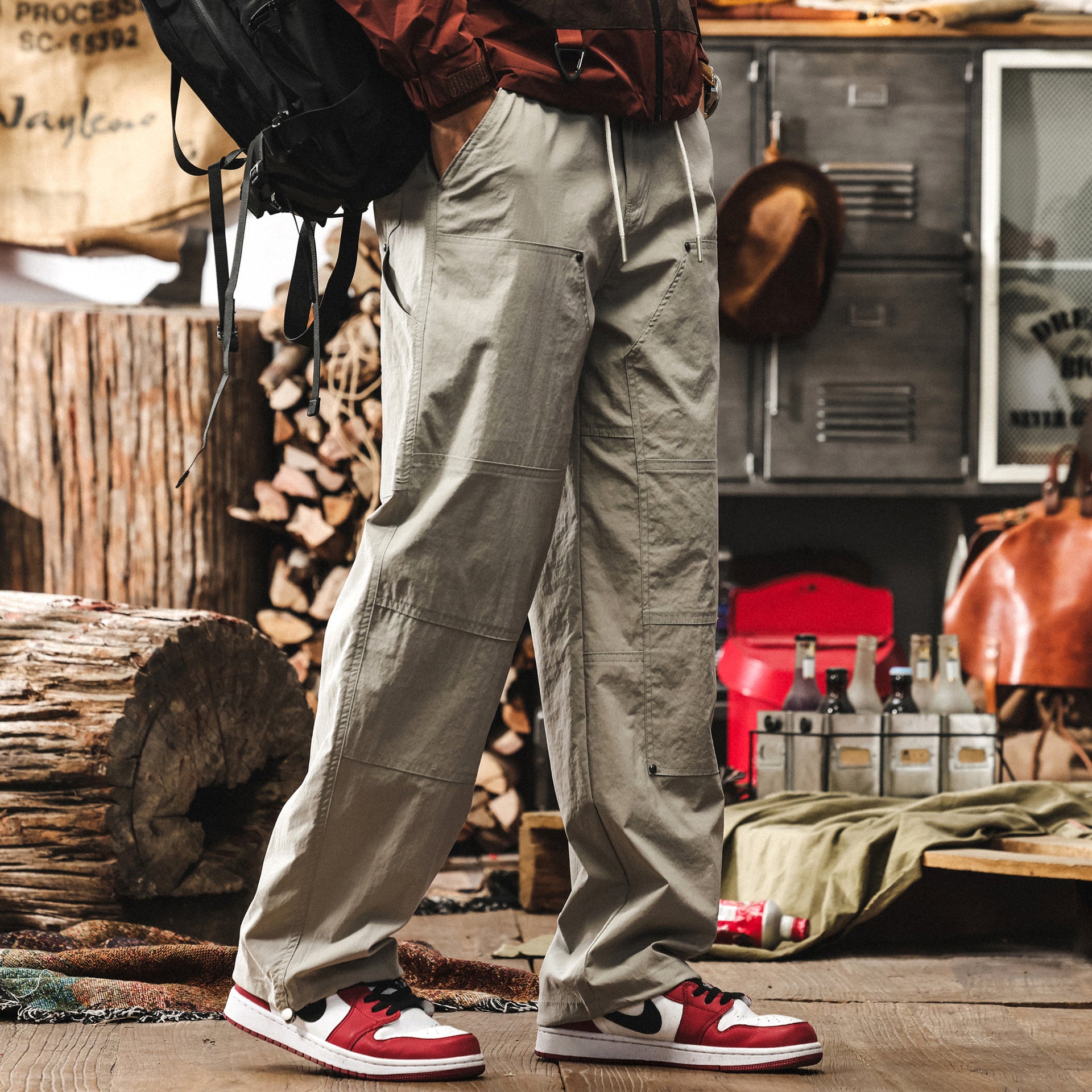 Nylon Carpenter Pants , - Streetwear Pants - Slick Street