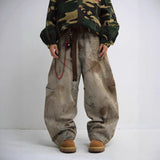 Wasteland Dirty Wash Jeans Brown, 27 - Streetwear Jeans - Slick Street