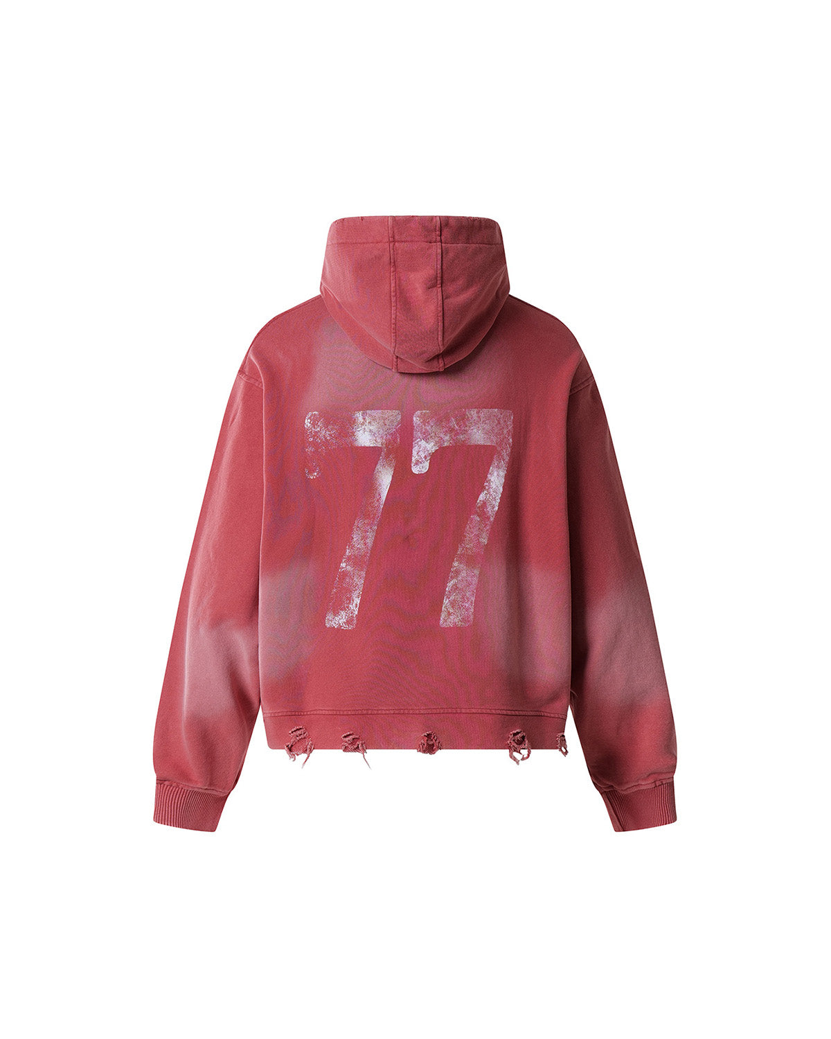 77 Distressed Washed Hoodie
