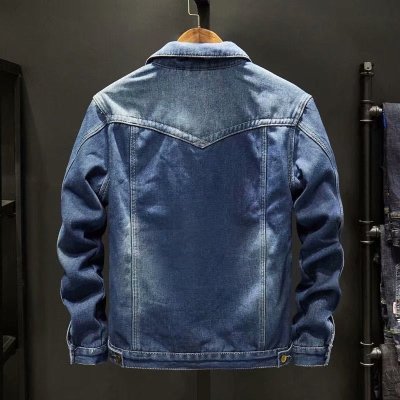 Velvet Thicken Denim Jacket , - Streetwear Jacket - Slick Street