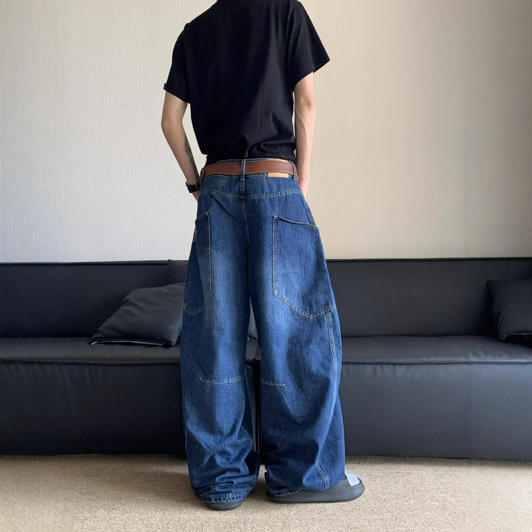 Vintage Wide-Leg Baggy Jeans , - Streetwear Jeans - Slick Street