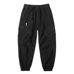 Dark Industry T1 Cargo Joggers Black, S - Streetwear Cargo Pants - Slick Street