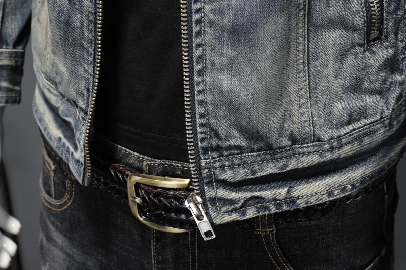 SK1 Denim Biker Jacket , - Streetwear Jackets - Slick Street