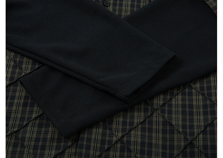 Shadowgrid Quilted Layer Shirt , - Streetwear Shirt - Slick Street