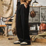 Retro Chenille Relaxed Fit Heavyweight Pants Classic Black, XS - Streetwear Pants - Slick Street