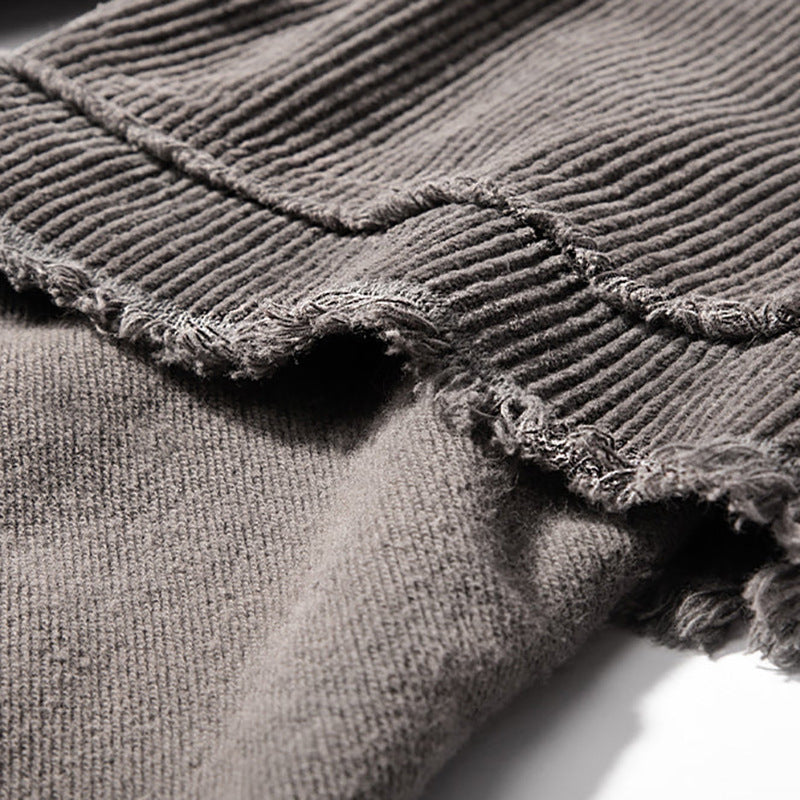 Double Layered 'Abyss' Washed Sweatshirt , - Streetwear Sweatshirts - Slick Street