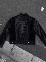 Toren Snakeskin Jacket Black, XS - Streetwear Jacket - Slick Street