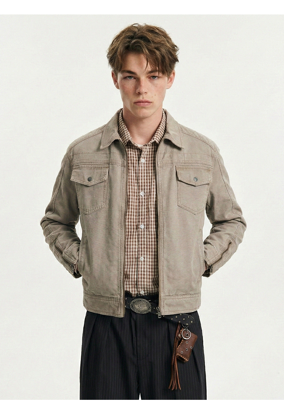 Cory Workwear Zip Jacket , - Streetwear Jacket - Slick Street