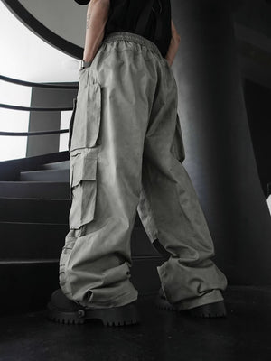 Baggy Lightweight Khaki Cargo Pants , - Streetwear - Slick Street