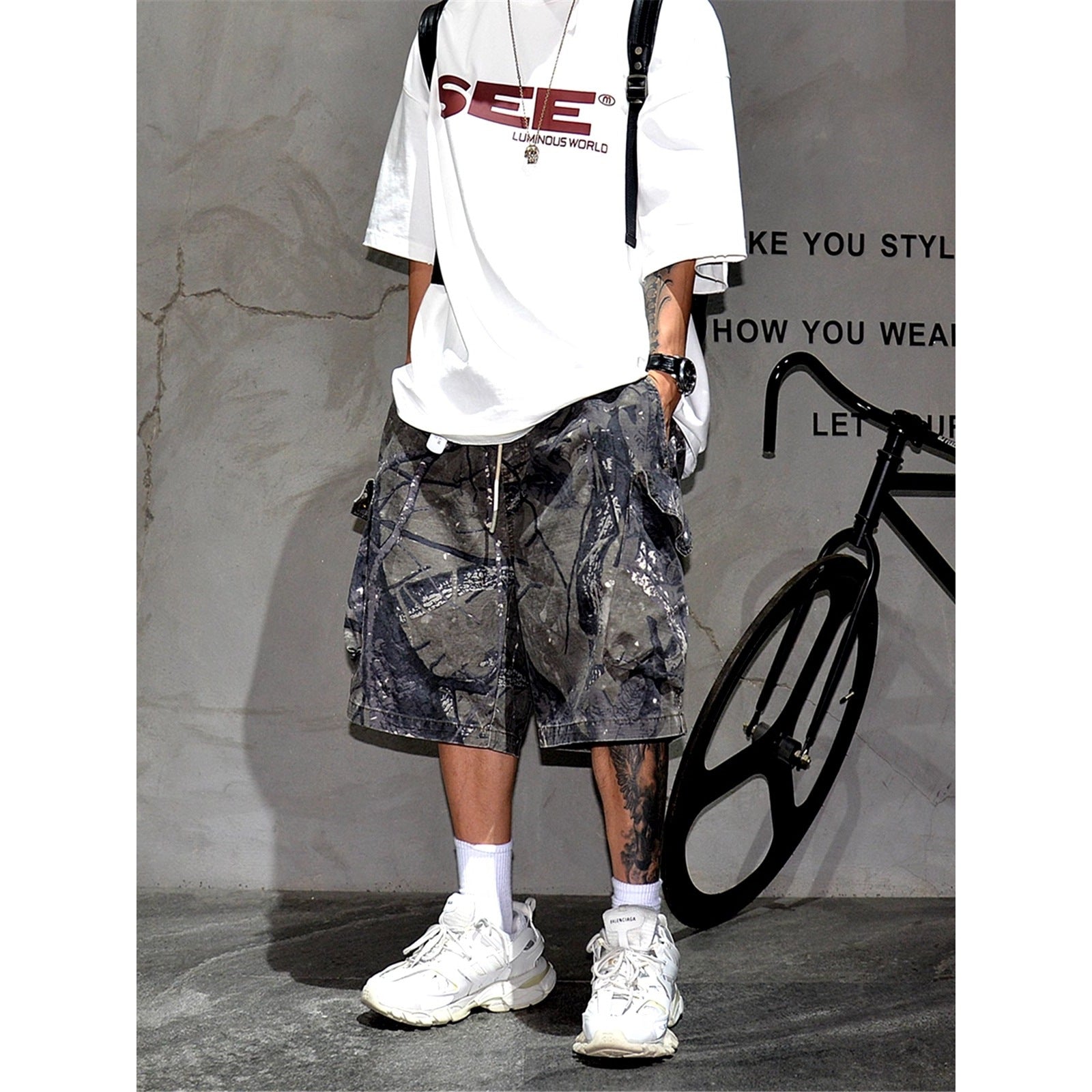 Terrain Camo Cargo Shorts , - Streetwear Shorts - Slick Street