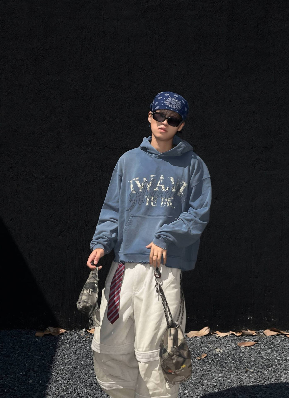77 Distressed Washed Hoodie , - Streetwear Hoodie - Slick Street