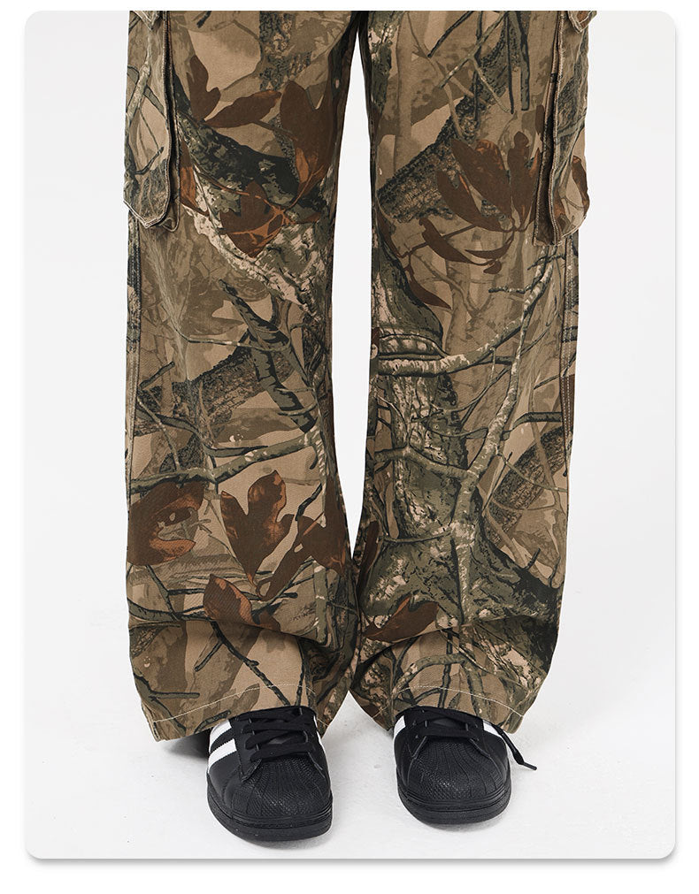 Camo Branch Cargo Pants , - Streetwear - Slick Street
