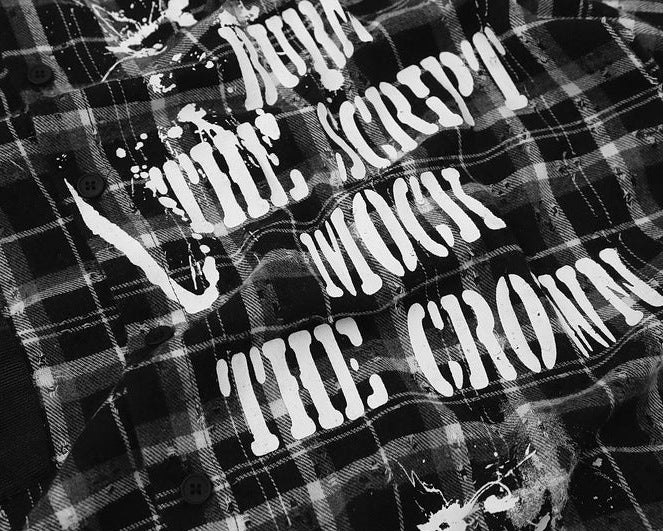 Splatter Print Plaid Shirt , - Streetwear Shirt - Slick Street