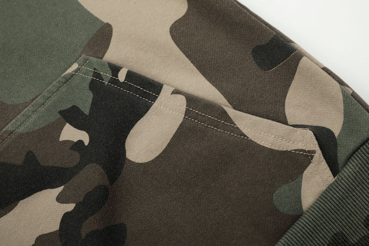 Mako Camo Zip Hoodie , - Streetwear Hoodie - Slick Street