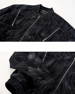 Onyx Denim Bomber Jacket , - Streetwear Jackets - Slick Street
