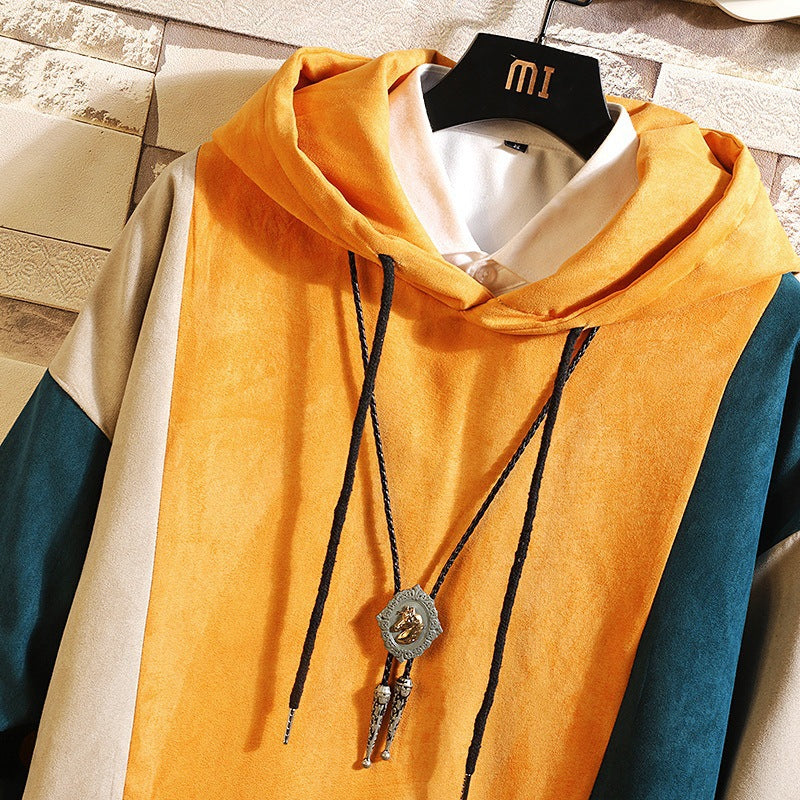 Colorblock Yellow Hoodie , - Streetwear Hoodie - Slick Street