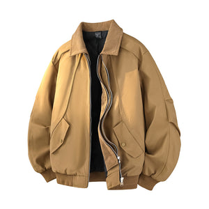 Duck Down Faux TwoPiece Casual Jacket Desert Yellow, XS - Streetwear Jacket - Slick Street