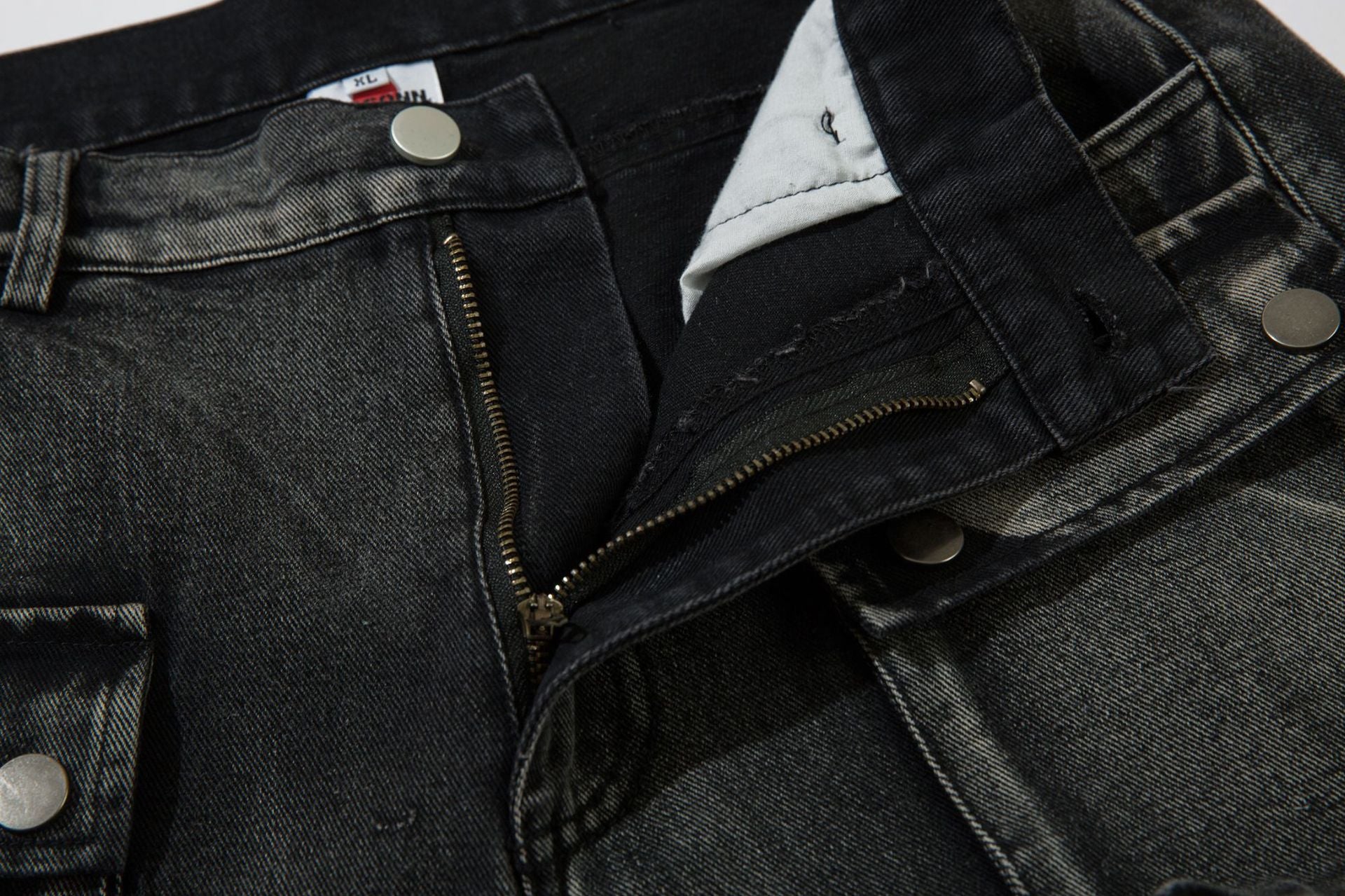 Barbed Baggy Embroidery Cargo Pants , - Streetwear - Slick Street