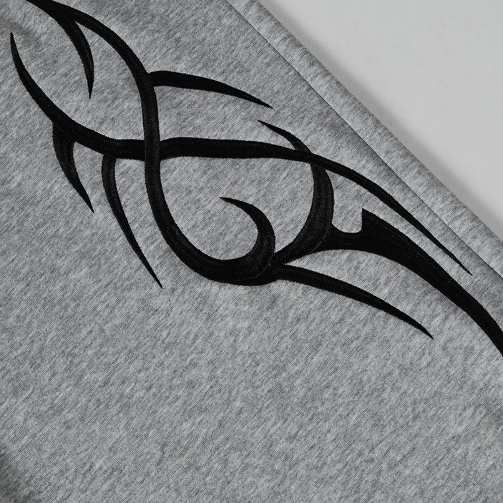 Thorn Embroidery Sweatpants , - Streetwear Joggers - Slick Street