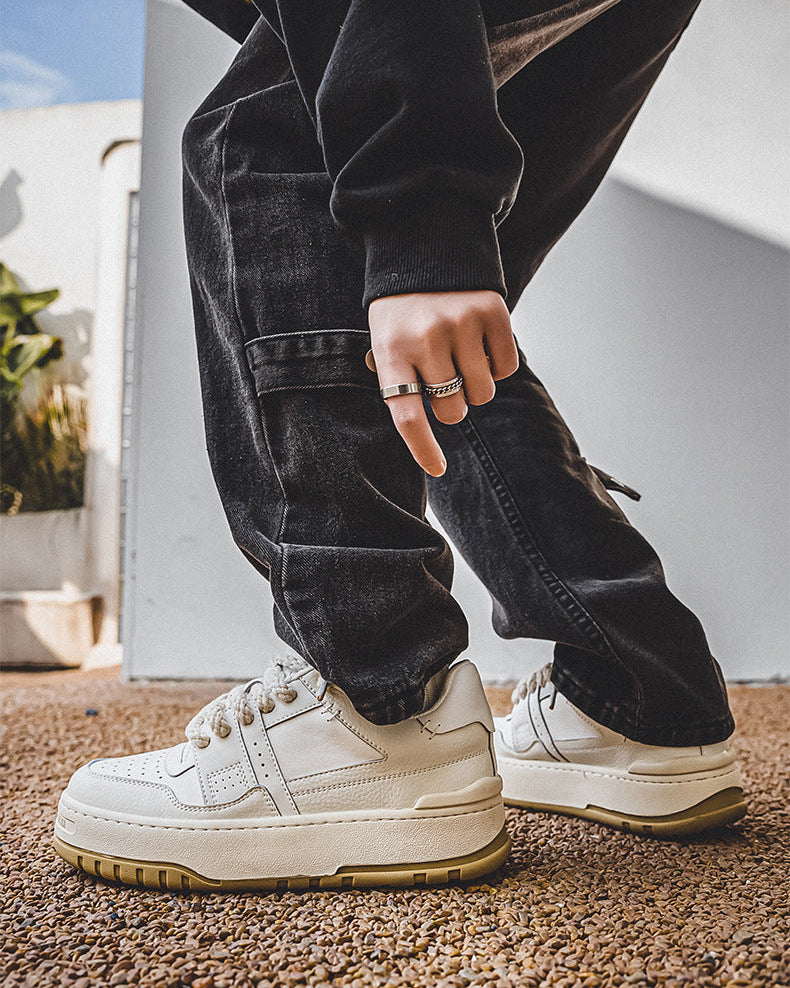 Rope Court Low - Beige White , - Streetwear Shoes - Slick Street