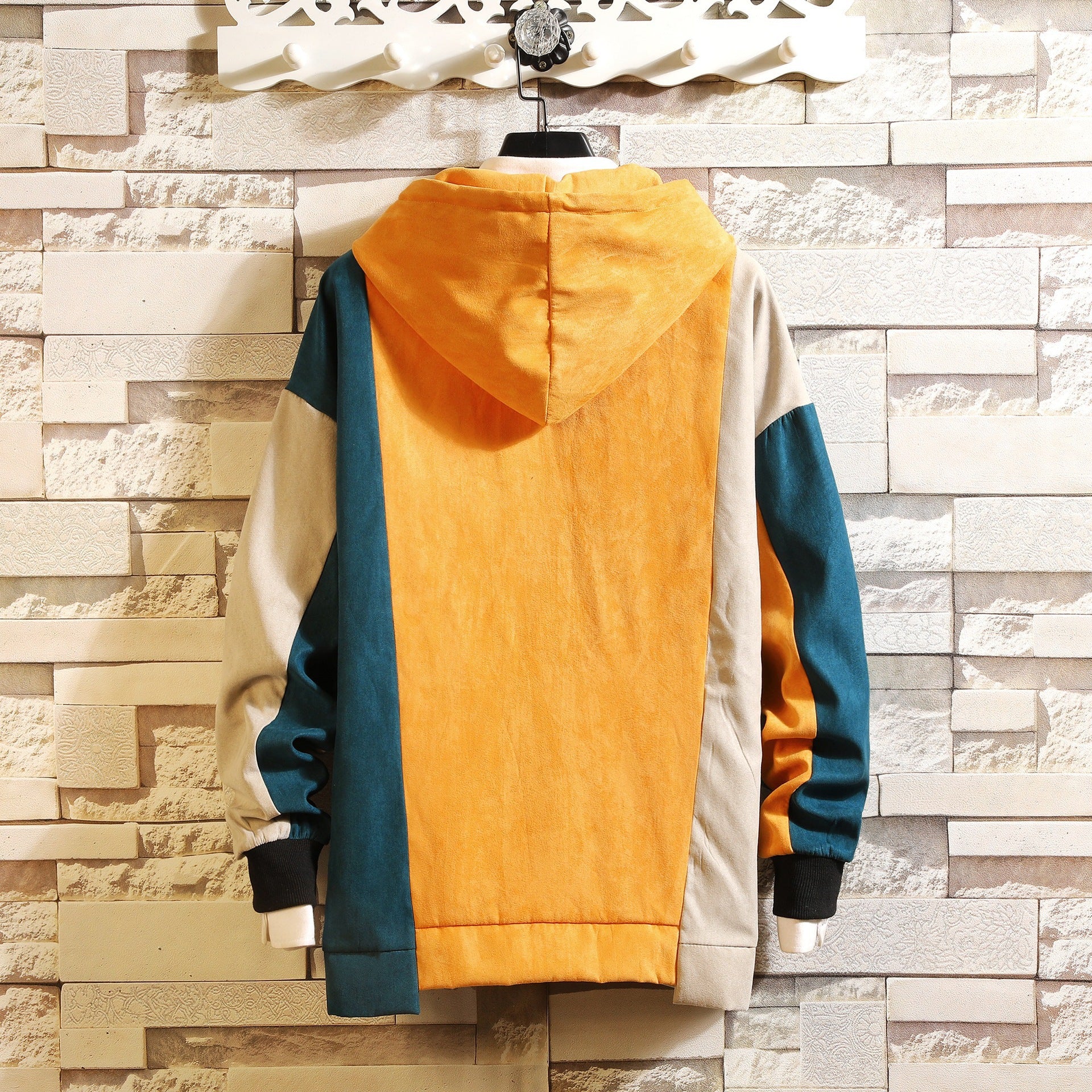 Colorblock Yellow Hoodie , - Streetwear Hoodie - Slick Street