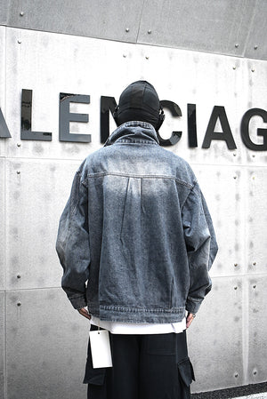 Heavy Duty Loose Denim Jacket , - Streetwear Jacket - Slick Street
