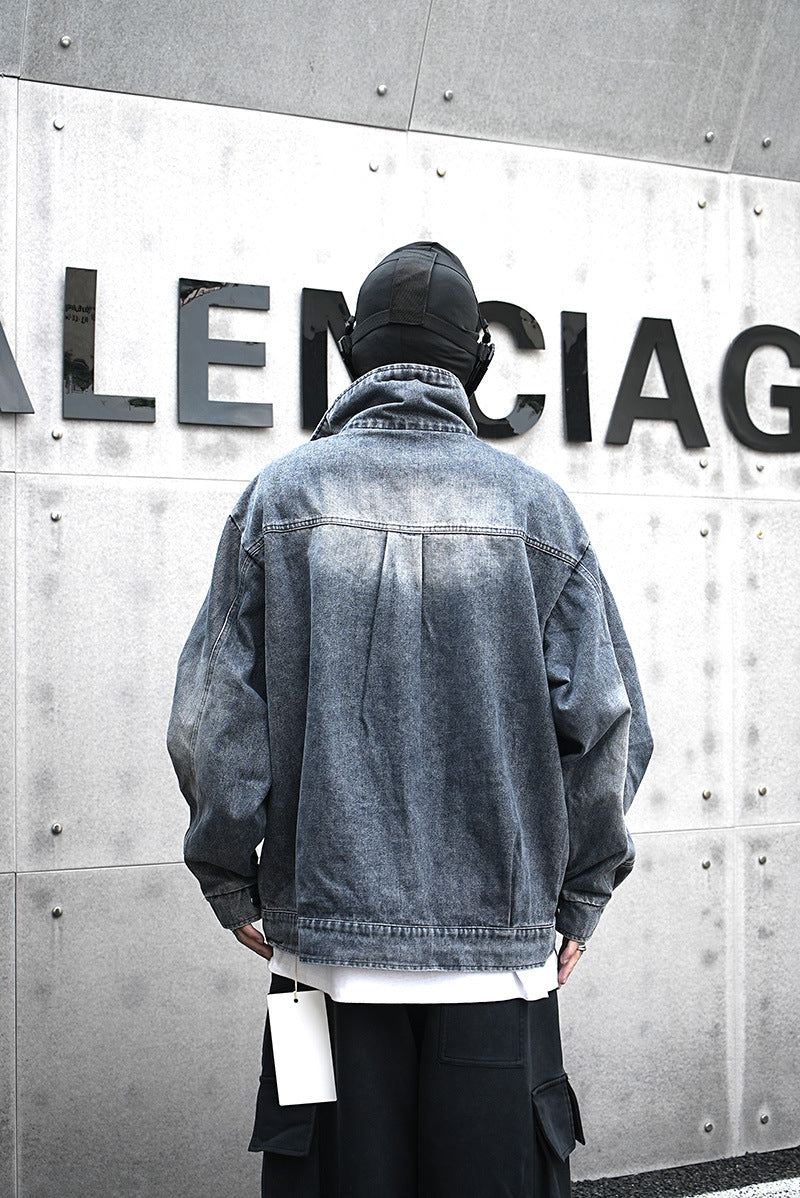Heavy Duty Loose Denim Jacket , - Streetwear Jacket - Slick Street