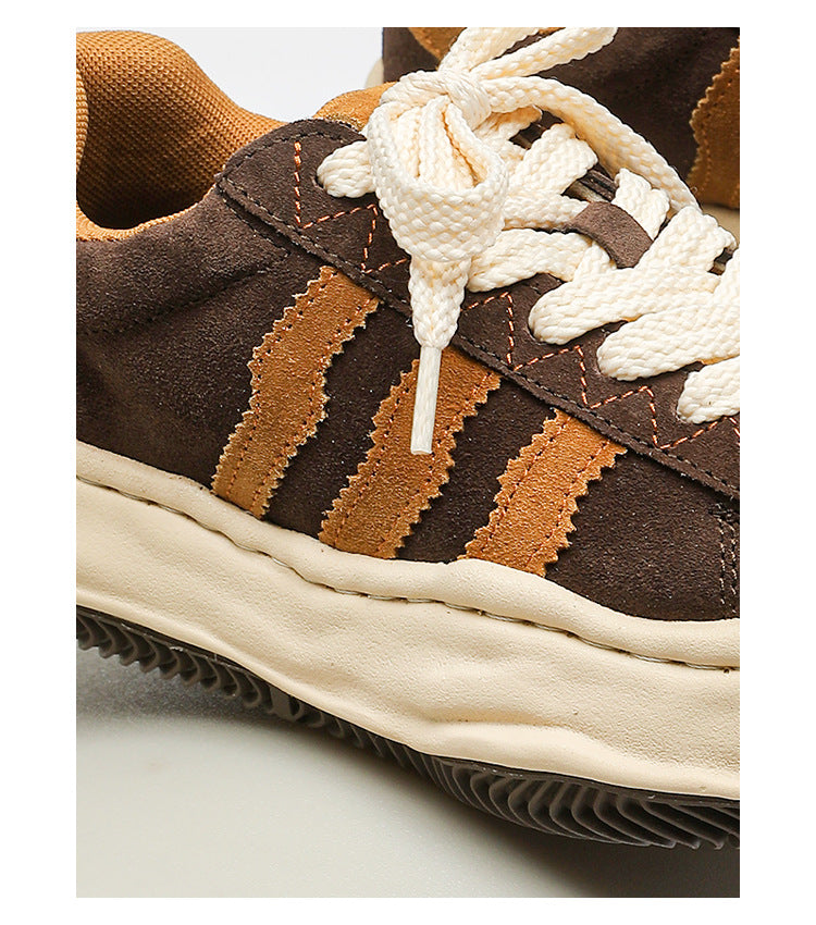 Ripple Suede Sneakers - Brown
