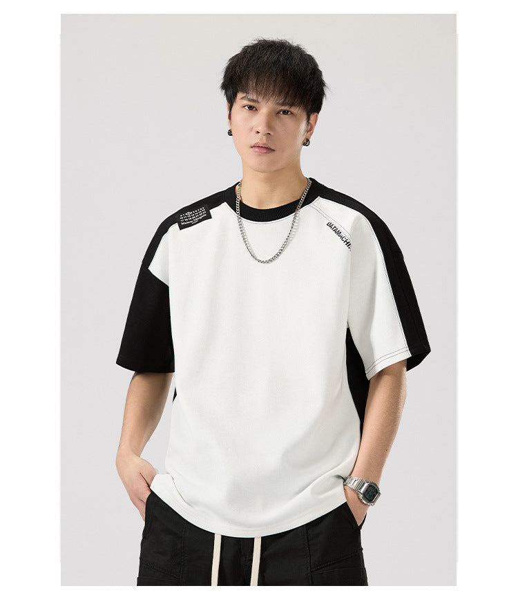 Colorblock Casual T-Shirt , - Streetwear T-Shirt - Slick Street