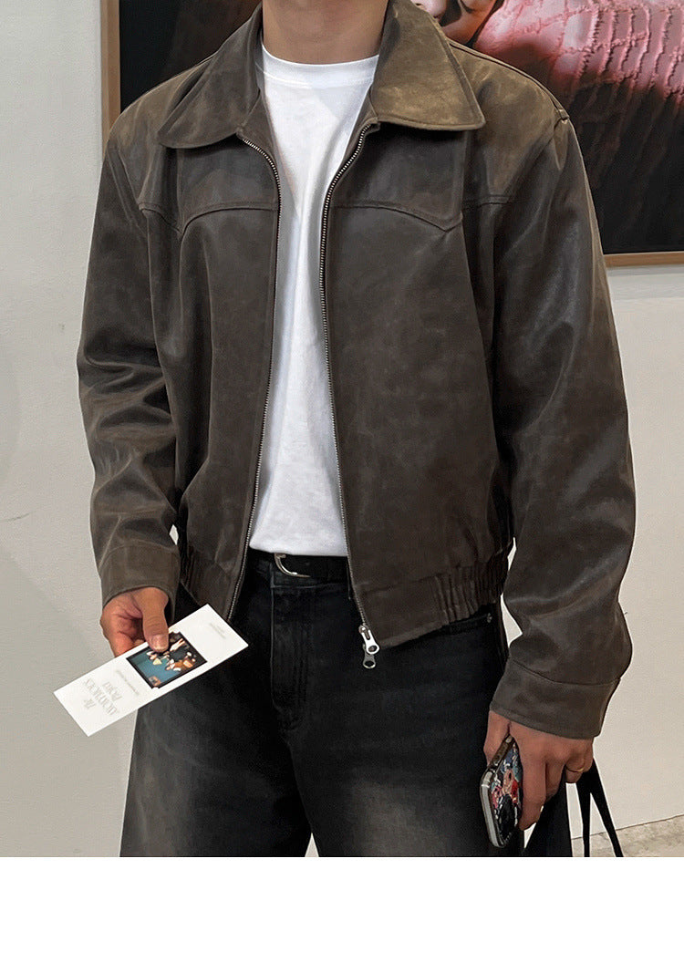 Vintage K Leather Jacket , - Streetwear Jacket - Slick Street